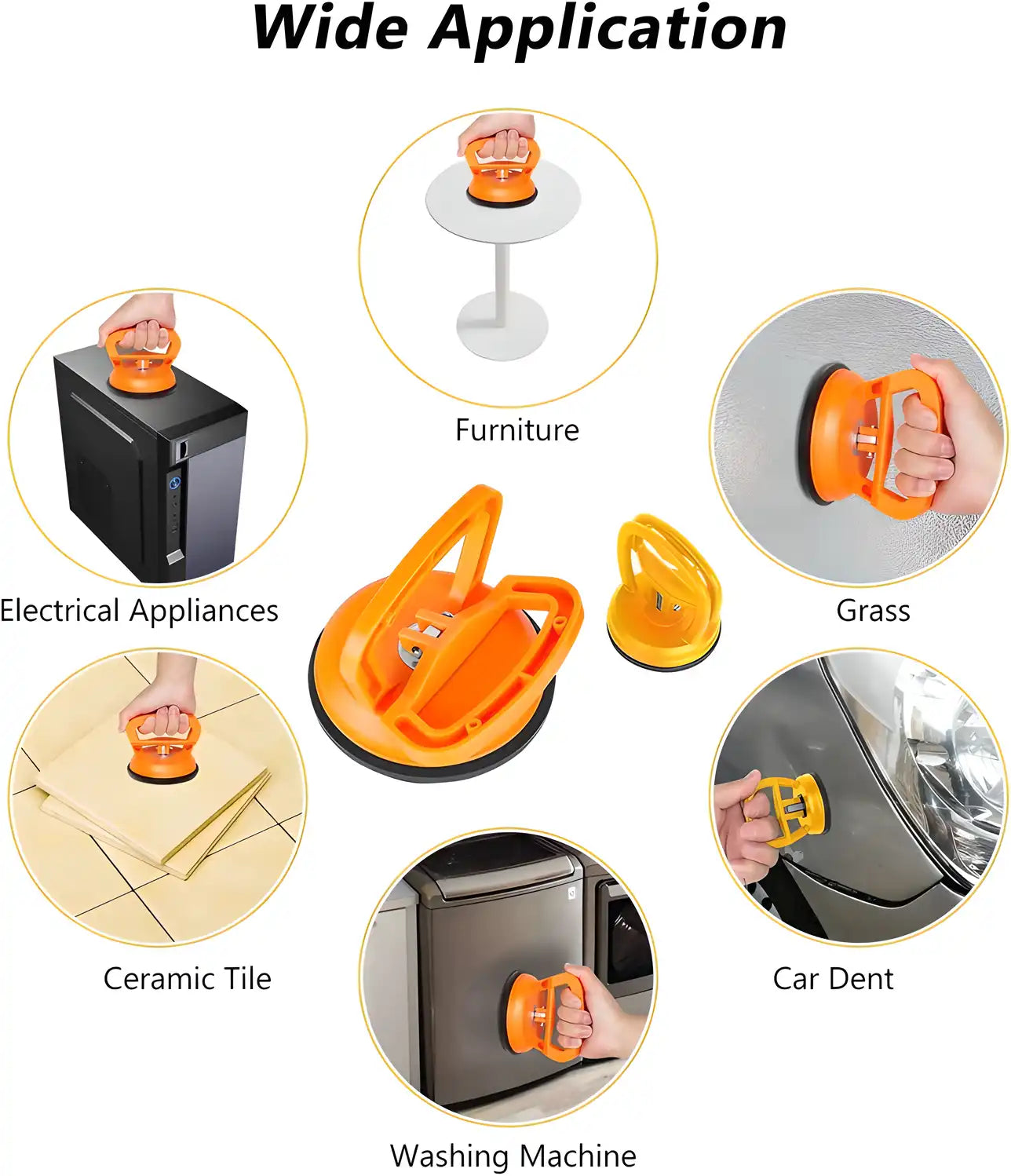 🚗 Heavy-Duty Dent Puller Suction Cup – Lock & Lift Auto Body Repair Tool 🔧