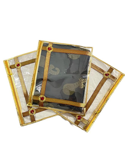 Single Packing Saree/Suit Cover Bags for Storage with Secure Zipper Closure (Multicolor, Pack of 6)