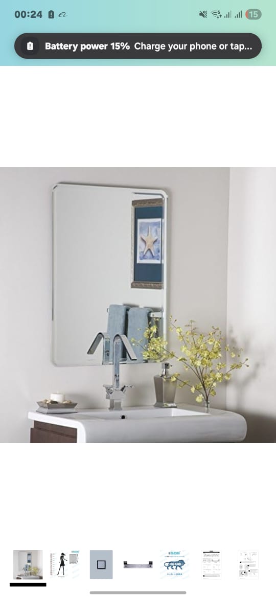 Combo of Oval Shape & Square Shape Mirror (Pack of 2)