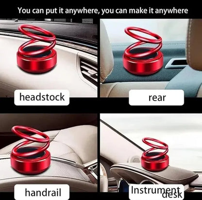 Metallic Double Spring Solar Perfume! Enjoy fresh scent and style with the Solar Rotating Dashboard